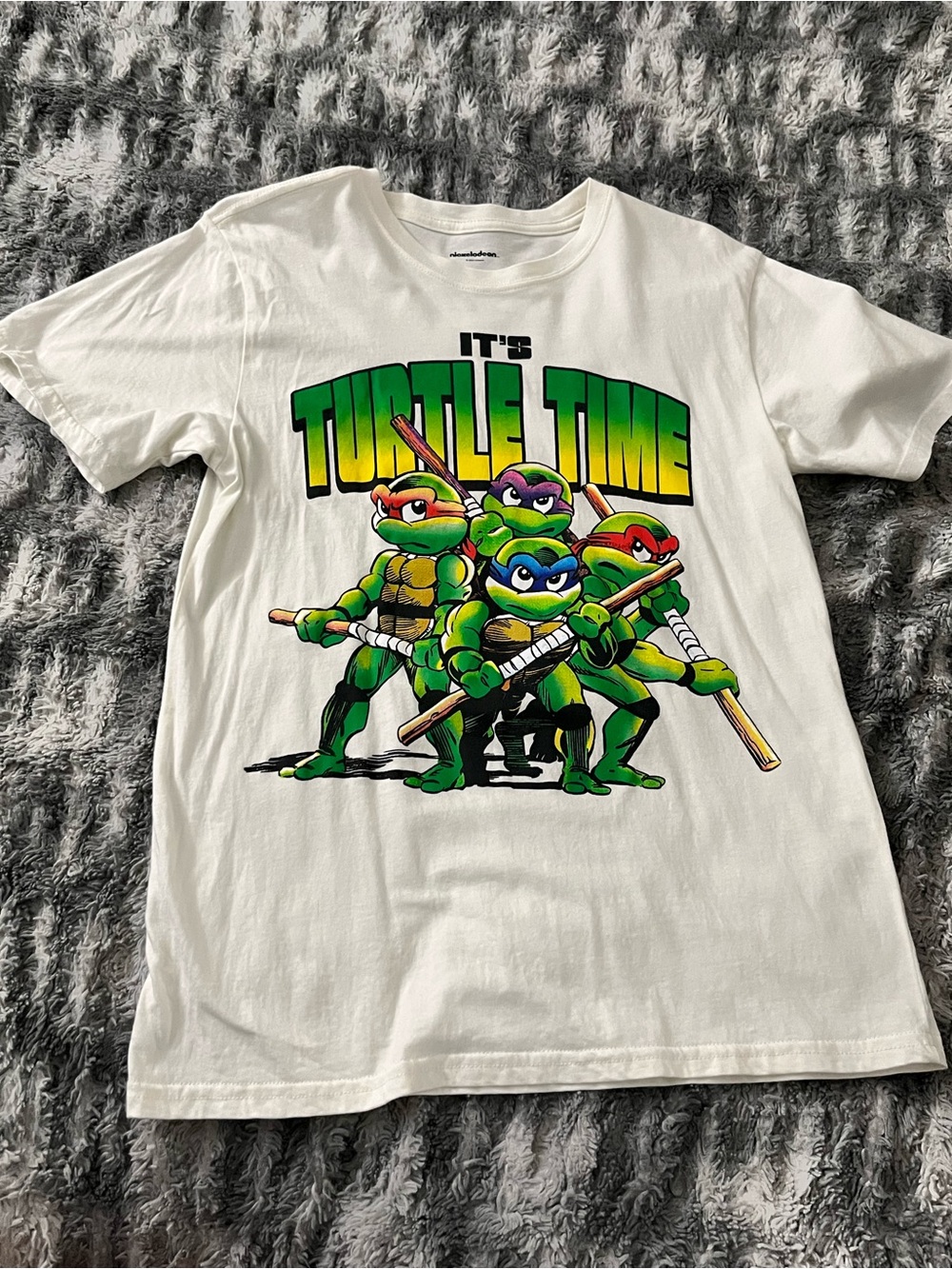 Kids' White 'Turtle Time' Graphic Short Sleeve Tee